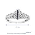 thumbnail image 4 of Vir Jewels 1/5 CTTW Lab Grown Diamond Engagement Ring in Sterling Silver Female Adult, 4 of 6