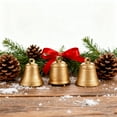 thumbnail image 4 of HHGBAD Set of 3 Cow Bells, Vintage Metal Hanging Decor, Shabby Style Brass Cowbells, Unique Home Christmas Decoration, Perfect for Doorways, Fireplaces, and Walls, 4 of 4