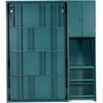 thumbnail image 5 of 180-Degree Rotating Teal Twin Murphy Bed with Pull-Out Desk and Bookshelves for Small Spaces, 5 of 10