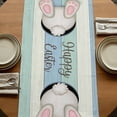 thumbnail image 5 of Table Runners 72 Inches Long Dress Scarves, Easter Bunny Farmhouse Kitchen Table Runner, Coffee Tablerunners, Cute Rabbit Eggs Flowers Farmhouse Wood 14x72 Inch, 5 of 9