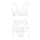 thumbnail image 5 of Gibobby Conjunto ropa interior mujer Camisón de encaje para mujer, lencería sexy de encaje para novia(Blanco, G), 5 of 5