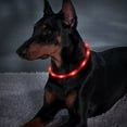 thumbnail image 4 of USB Rechargeable LED Light Up Dog Collars - Glowing Pet Safety Collar Silicone Cuttable Light Up Dog Collar Lights, Safety and Cool Neon Dog Collar for Dog Running and Walking at Night (Red), 4 of 6