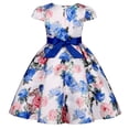 thumbnail image 2 of Girls Floral Summer Dress Bokwnot Waist Short Sleeves Sizes 3-10, 2 of 7