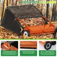 thumbnail image 4 of 48" Tow-Behind Lawn Sweeper for Grass Collection with Leaf Collector Hopper, 25.16 Cu.ft Large Hopper Leaf & Grass Collector with Adjustable Brush Height, 4 of 8