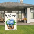 thumbnail image 3 of Jbralid Welcome Blue Hydrangea In Basket With Checkered Bow Linen Garden Flag For Spring Summer Home Outdoor Garden Yard Door Decor 12x18 inch, 3 of 5