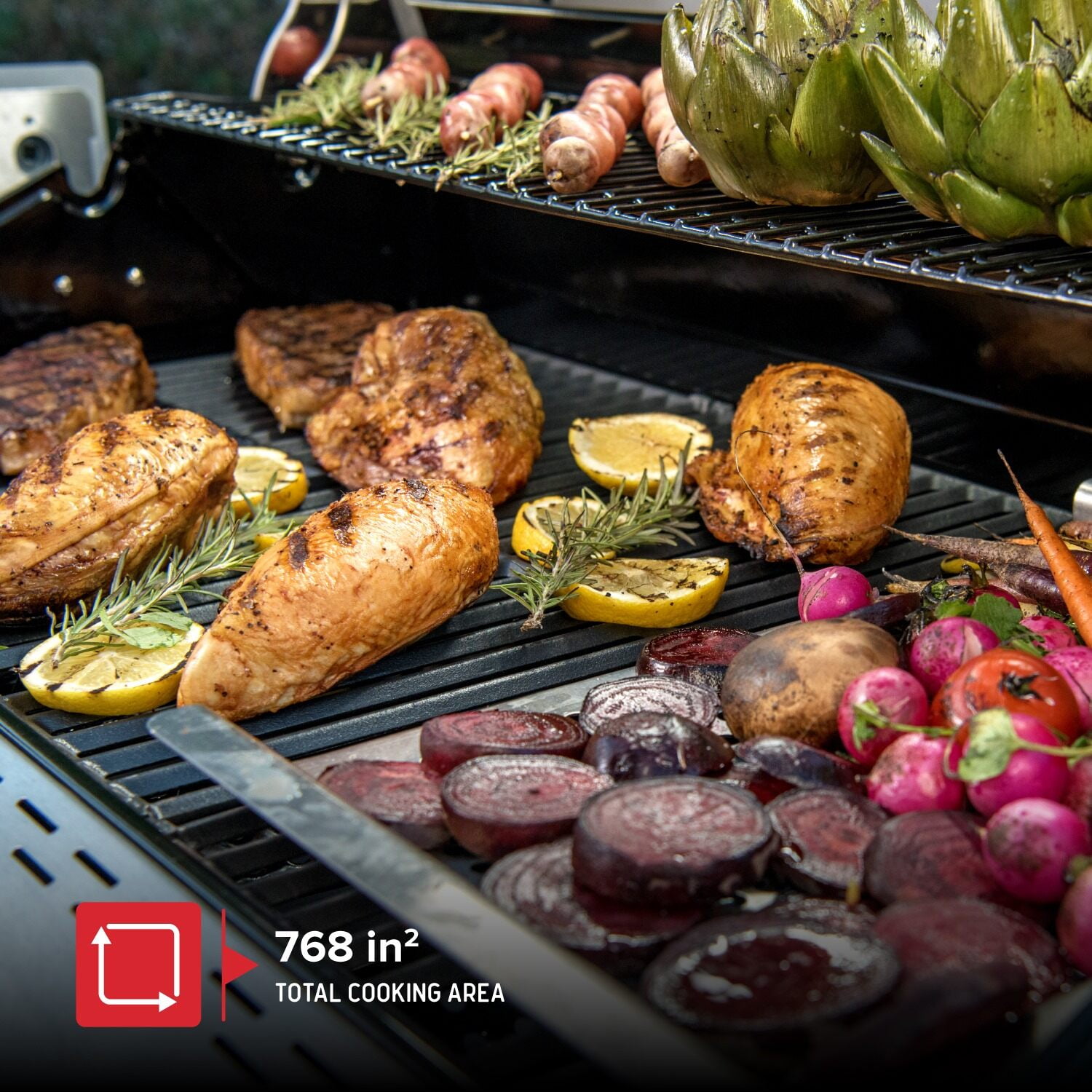 Nexgrill Deluxe 6-Burner Propane Gas Grill with Ceramic Searing Side Burner, Rotisserie Kit, 60,000 BTUs Output, and Stainless Steel Control Panel, BBQ Grill Perfect for Outdoor Gatherings 720-0896B