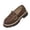 Coffee, variant on Women Fashionable And Casual Style Oversized British Style Versatile Thick Soled Loafers Khaki 9.5