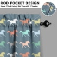 thumbnail image 5 of Kitchen Curtains 36 Inch Short - 3 Panel Set, Cute Horse Pony Print, Rod Pocket Window Curtain, 100% Polyester for Farmhouse, Retro Rural Kitchen, Easy Wash, 5 of 6
