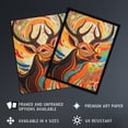 thumbnail image 3 of Abstract Majestic Stag Autumn Hues Sunrise Reindeer Head Portrait Vibrant Bold Bright Colourful Painting Unframed Wall Art Print Poster Home Decor Premium, 3 of 5