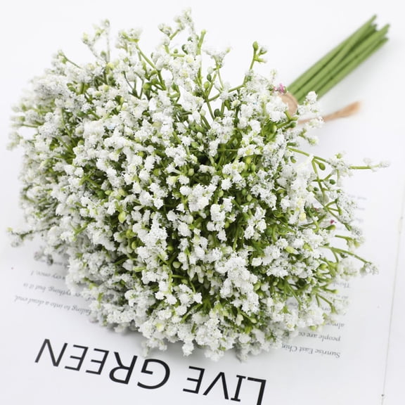ACDANC 2026 New Artificial 16Pcs Babys Breath Artificial Flowers for Decoration Gypsophila Bouquet for Flower Arrangement Light White