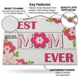 thumbnail image 2 of Mother’s Day Sign Wall Hanging – “Best Mom Ever” Rustic Farmhouse Plaque, Burlap Rope Door or Wall Decor, Gift for Mom from Kids, Indoor Outdoor Porch Decor, 11.8" x 7.9", 2 of 6