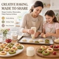 thumbnail image 3 of Creative Double-Ended Pastry Mold, Sunflower-Patterned Round Hand，Double-Sided Moon Cake Mold Press, Different shapes on each side, Press Mold for DIY Cookie, 2 Pcs, 3 of 7