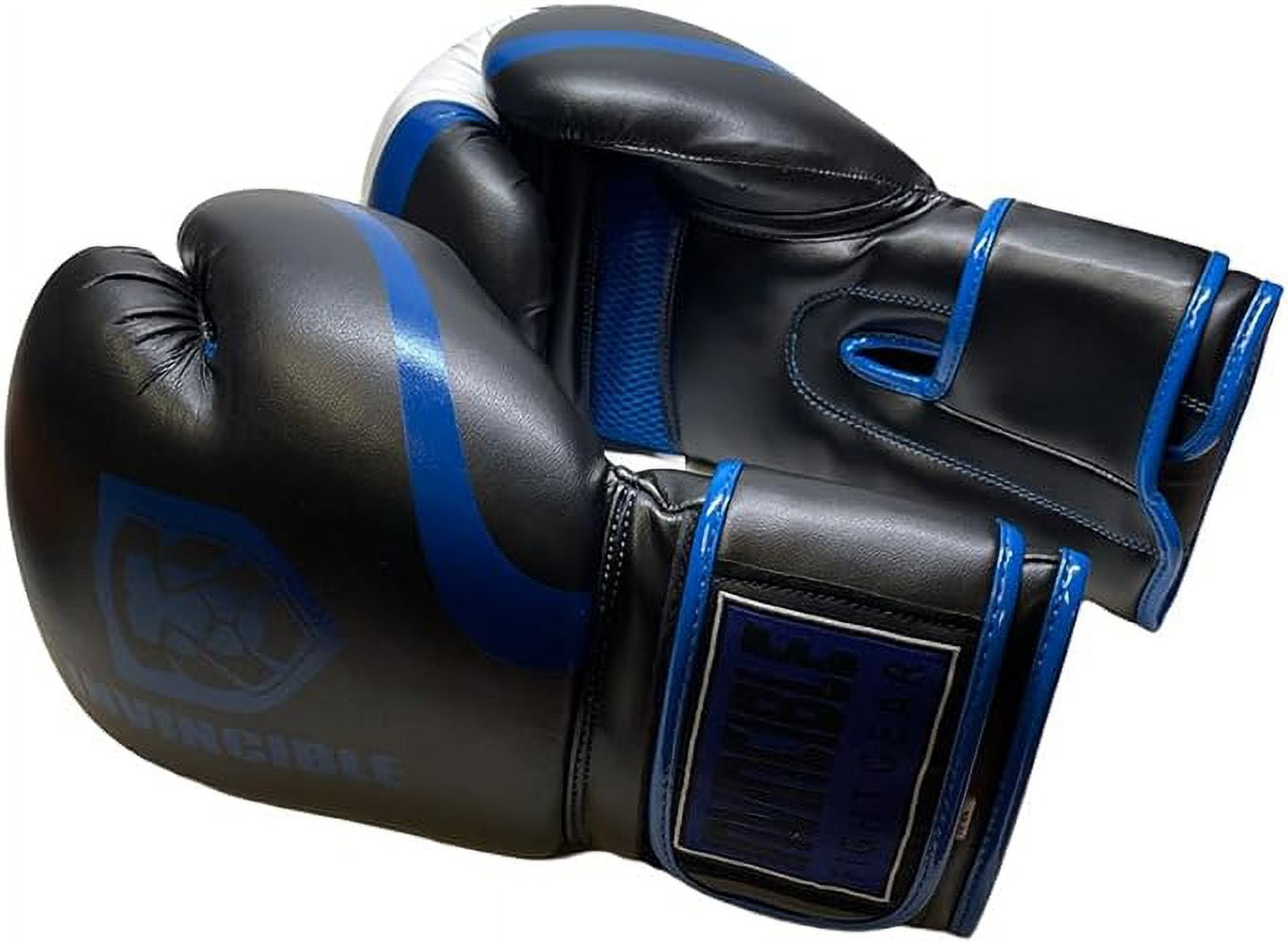 Invincible Fight Gear Standard Leather Hook and Loop Training Boxing Gloves in Ideal for Boxing, Kickboxing, Muay Thai, MMA for Men Women and Kids
