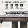 thumbnail image 3 of Outsunny 8' x 5' Grill Gazebo, Double Tiered Outdoor BBQ Gazebo with 2 Side Shelves and 10 Hooks for Patio, Garden, Beach, Backyard, 3 of 9