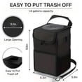 thumbnail image 2 of BN-LINK Car Trash Can with Lid, Leak-Proof & Waterproof Car Garbage Can with Storage Pockets, Hanging Auto Trash Bin for SUV, Truck & Back Seat Organizer, Black, 2 of 7