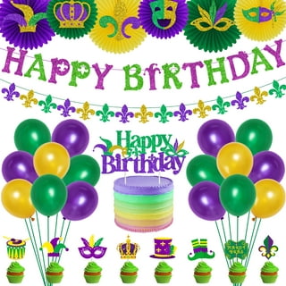 Ballon métallique “Happy Birthday” - Fleurs - 45 cm