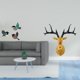 thumbnail image 2 of Pájaro colgante de pared de madera, arte de pared de pájaro, estatua de cabeza de ciervo, escultura de pared de animal de resina, decoración minimalis, 2 of 8