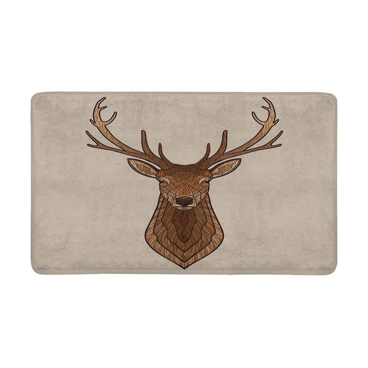 POP Brown Deer Doormat Entrance Mat Floor Rug Indoor/Front Door Mats