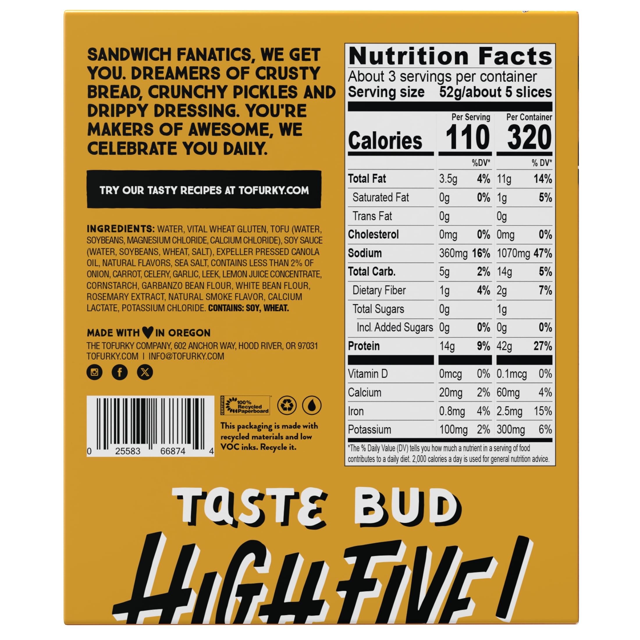 Tofurky Plant-Based Hickory Smoked Deli Slices, 5.5 oz