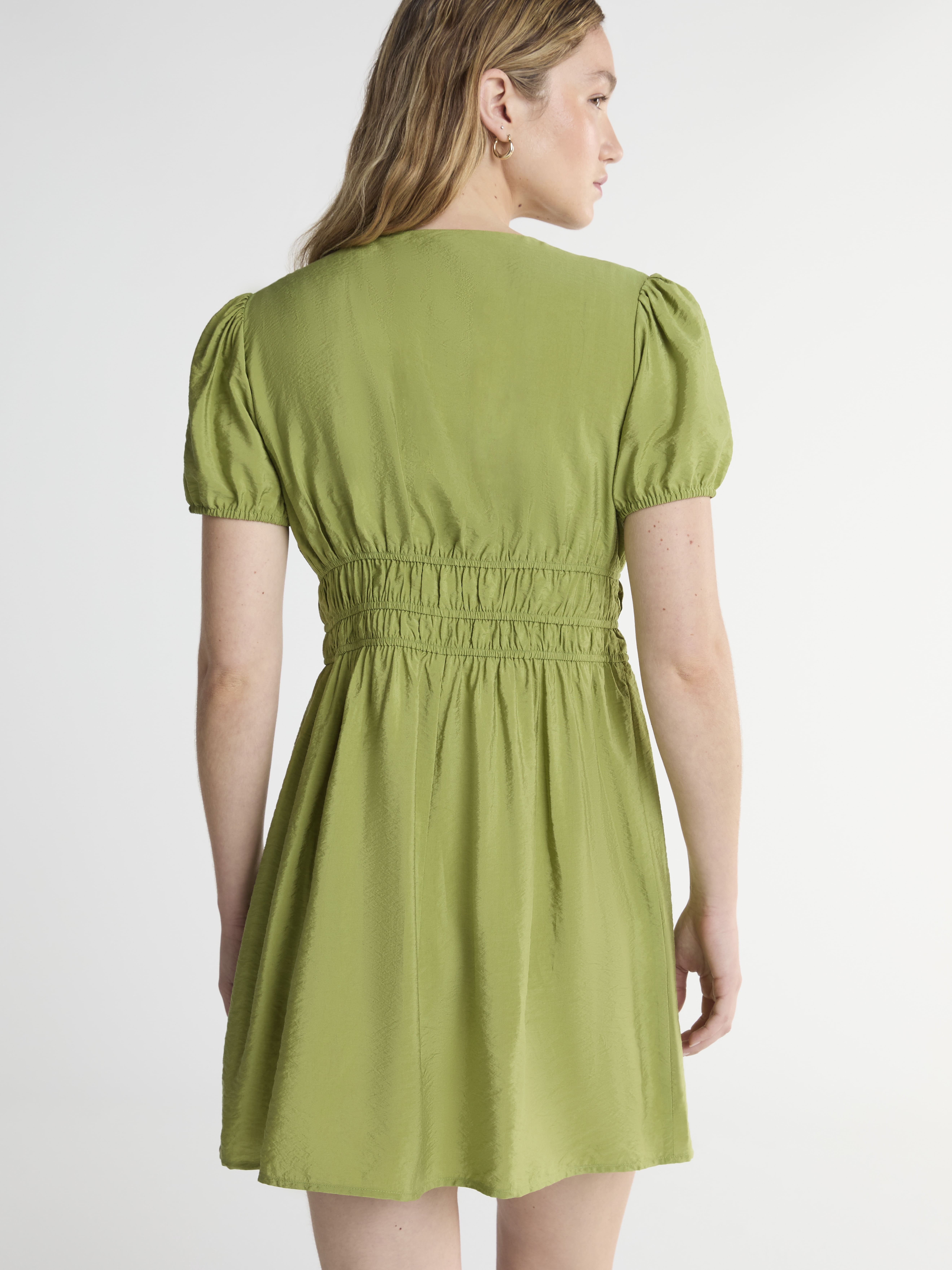 Scoop Women’s Mini Dress with Puff Sleeves, Sizes XS-XXL