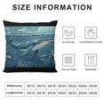 thumbnail image 5 of Fish Throw Pillow Cover Inch Nature Nautical Ocean Sea Seaweed Coral Whale Shark Dolphin Rectangle Pillow Cases Home Decorative  Cushion Cover for Bed Sofa Blue, 5 of 5
