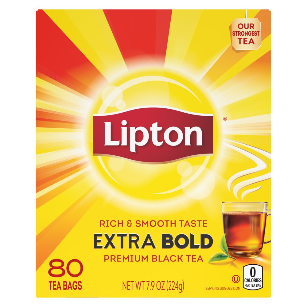 Lipton Extra Bold Black Tea, Tea Bags, 80 Ct