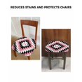 thumbnail image 6 of Pink Aztec Chair Seat Covers for Dining Room Stretch Chair Seat Covers Set of 4, Black White Southwest Retro Geometric Ethnic Chair Seat Protector Cushion Slipcovers for Kitchen Restaurant Office, 6 of 6