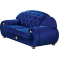 Classic Luxury Dark Blue Microfiber Living Room Sofa Set 3Pcs ESF Giza