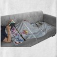 thumbnail image 6 of Christmas Soft Flannel Fleece Blanket, Owl Family with Santa Hats on Tree Branch with Babies in Nest Birds Snowy Winter Print, Cozy Plush for Indoor and Outdoor Use, 50" x 60", Grey, by Ambesonne, 6 of 6