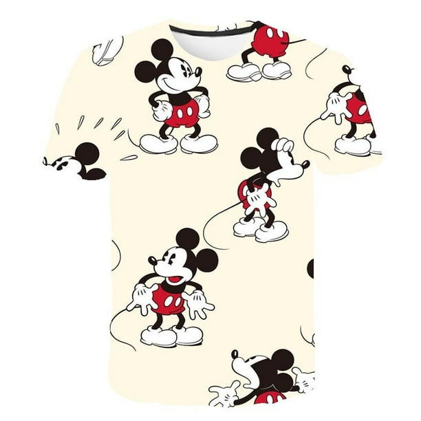 Camiseta de Mickey Mouse para niños a la moda de verano 2023, camiseta para niños, ropa para niños, camisetas con estampado de dibujos animados, ropa para niños de 4 a 14 años, 11T Gao Jinjia LED