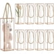 thumbnail image 1 of 10 juegos de cajas de regalo de plástico transparente de 7 x 7 x 21 cm, caja rectangular de PVC transparente para dulces con bordes dorados y cordón., 1 of 6