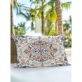 thumbnail image 6 of Outdoor Pillows Waterproof, Boho Southwestern Bedding Throw Pillows with Insert for Couch Sofa Bed, Tribal Antique Country Orange Blue 12x20 Inch Pillowcases Decorative Camping Patio Pillow Set of 1, 6 of 8