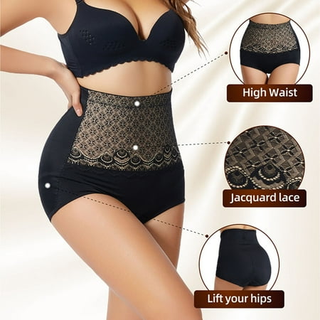 

eczipvz Women Underwear Color Matching Lace Bottom Fork Waist Of Seamless Underwear Women Cotton Girls Briefs Black XL