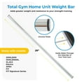 Total Gym Workout Weight Bar, 29 Inch Olympic, Lifting, HighStrength