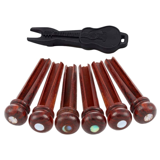 Soidarity 6 unids/set puente de guitarra Pin tuerca de guitarra acústica de con tirador instrumento de cuerda clavija accesorio DIY Type3