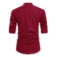 thumbnail image 2 of Camisa Cuello Mao Manta Hombre Casual Slim Fit Manga Larga, 2 of 4
