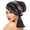 Black, variant on Soft Velvet Turban Hat with Rhinestones Decors Crossed Forehead Design Chemo Hat