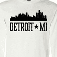 thumbnail image 4 of Inktastic Detroit Michigan City Skyline Long Sleeve T-Shirt, 4 of 5