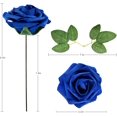 thumbnail image 7 of Scheam 25 Pieces Artificial Flower Roses, Real Touch Fake Foam Roses for DIY Bouquet Wedding Party Baby Shower Home Decoration (Royal Blue), 7 of 7