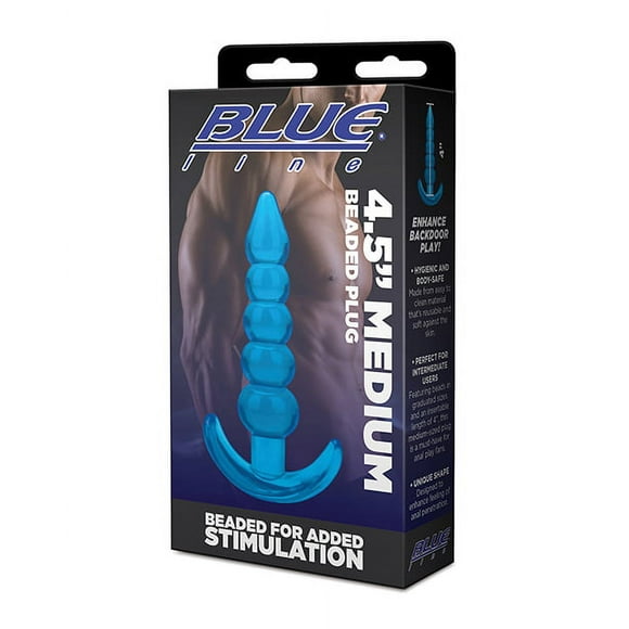 Blue Line C & B 4.5" Beaded Plug - Jelly Blue Medium
