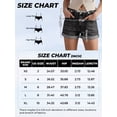 thumbnail image 4 of EMMIOL Women's Mid-Rise Stretchy Denim Hot Shorts Y2K Vintage Washed Rolled Hem Jean Shorts with Adjustable Waist and Patch Pockets, 4 of 9