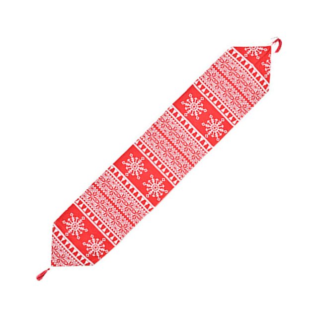 Moyic Mantel de Navidad, camino de , vestido, decoraciones de fiesta de escritorio, cena familiar, fondo de fiesta de boda, año Kits de decoración para fiestas Copo de nieve