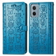 thumbnail image 2 of Funda Cartera FOXDOCK para Motorola Moto E15 , Flip PU con Relieve de Gatos y Perros, Tarjetero y Soporte, 2 of 6