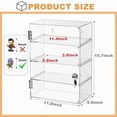 thumbnail image 2 of Acrylic Display Case with Lock Key 4 Tier Clear Display Case Locking Cabinet for Collectibles Figure Knife Rock Perfume Countertop Retail Showcase Display Box Wall Mount with Shelves 11.8x5.9x15.7 in, 2 of 9