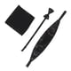 thumbnail image 4 of Juego de 3 piezas para hombre: pajarita, fajín, pañuelo y corbata de satén (negro), 4 of 8