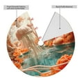Adobk Fantasy Underwater Jellyfish Print Christmas Tree Skirt Christmas