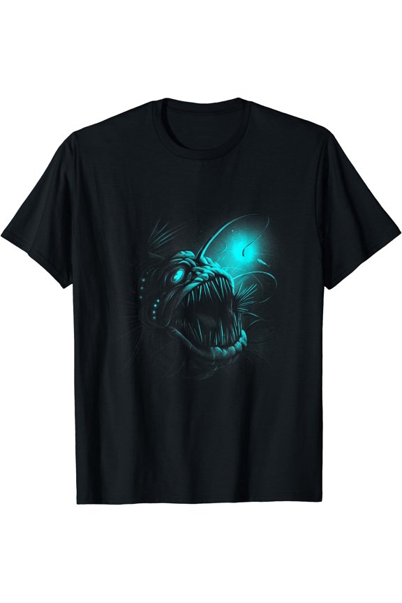 Anglerfish Deep Sea Creatures Angler Fish Ocean Sea Monster T-Shirt