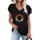 thumbnail image 2 of Blusa informal con estampado de manga corta y cuello en V de verano para mujer con estilo OAVQHLG3B Store  lin121212, 2 of 4