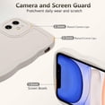 thumbnail image 3 of Wave Frame Case for iPhone 13 Pro 6.1 inch Phone Case,Cute Wave Frame Slim Fit Shockproof Phone Bumper Cover Soft Pretty Curly Wavy Case Anti-Scratch TPU Case -White, 3 of 12