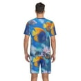 thumbnail image 6 of joogoo Men's Pajama Set Tropical Fish Ocean V-Neck Pj Shorts Set 2 Piece Loungewear Sleepwear M, 6 of 7